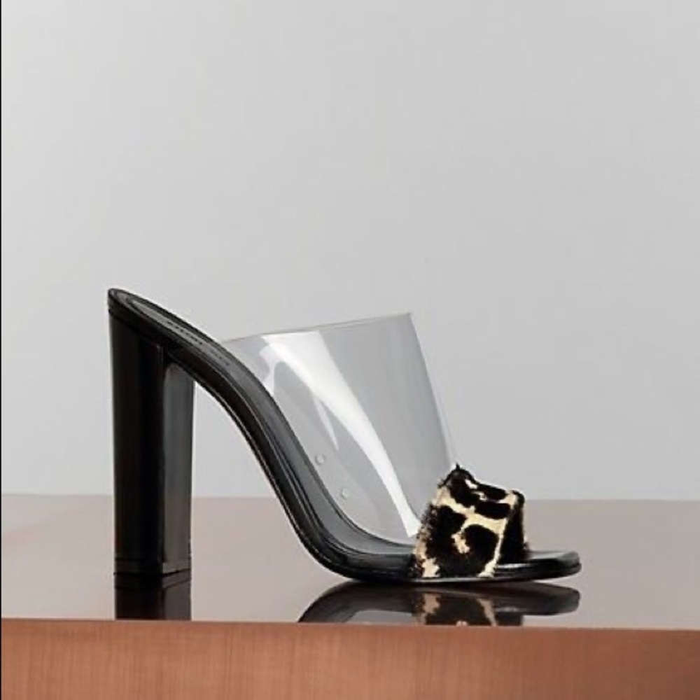 Celine PVC Mules leopard